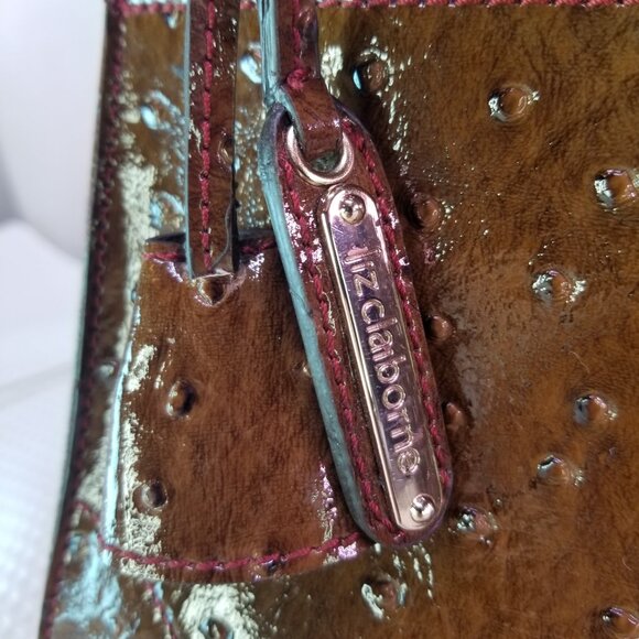 Liz Claiborne Faux Ostrich Handbag - Picture 6 of 6